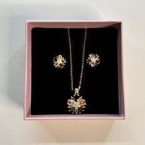 Elegant Gold and Multicolor Jewelry Set